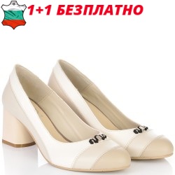 ДАМСКИ ОБУВКИ НА ТОК ОТ ЕСТЕСТВЕНА КОЖА-A11610-БЕЖОВИ