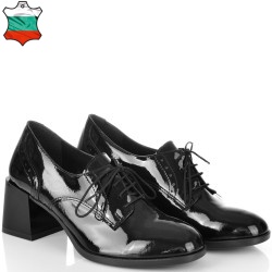 ДАМСКИ ОБУВКИ НА ТОК ОТ ЕСТЕСТВЕН ЛАК-JANET2-857-ЧЕРНИ