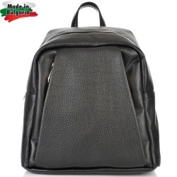 БЪЛГАРСКА ДАМСКА РАНИЦА-S1291-ЧЕРНА