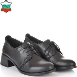 ДАМСКИ ОБУВКИ НА ТОК ОТ ЕСТЕСТВЕНА КОЖА-C362-1054A-ЧЕРНИ