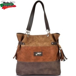ДАМСКА ЧАНТА 3 ЦВЯТА-565-КАФЯВА