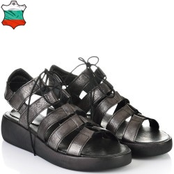 ДАМСКИ САНДАЛИ НА ПЛАТФОРМА ОТ ЕСТЕСТВЕНА КОЖА-20453-1293-БРОНЗОВИ