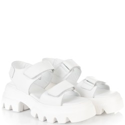 ДАМСКИ САНДАЛИ С ОЛЕКОТЕНО СПОРТНО ХОДИЛО ОТ ЕСТЕСТВЕНА КОЖА-FESTA 18-БЕЛИ