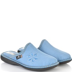 ДАМСКИ ПАНТОФИ НА АНАТОМИЧНО ХОДИЛО-NEVIA-СВЕТЛО СИНИ