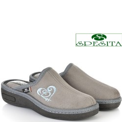 ДАМСКИ ПАНТОФИ НА АНАТОМИЧНО ХОДИЛО-161-СИВИ