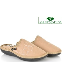 ДАМСКИ ПАНТОФИ НА АНАТОМИЧНО ХОДИЛО-2103-БЕЖОВИ