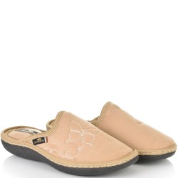 ДАМСКИ ПАНТОФИ НА АНАТОМИЧНО ХОДИЛО-2103-БЕЖОВИ