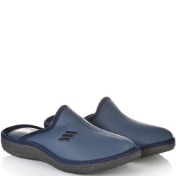 МЪЖКИ ПАНТОФИ НА АНАТОМИЧНО ХОДИЛО-КОЖА-309-СИНИ