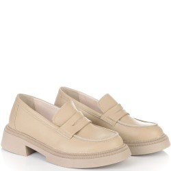 ДАМСКИ ЕЛЕГАНТНИ ОБУВКИ ЕСТЕСТВЕНА КОЖА-318-БЕЖОВИ