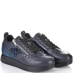 ДАМСКИ КЕЦОВЕ ОТ ЕСТЕСТВЕНА КОЖА-D4071-ТЪМНО СИНИ