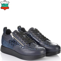 ДАМСКИ КЕЦОВЕ ОТ ЕСТЕСТВЕНА КОЖА-D4071-ТЪМНО СИНИ