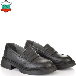 ДАМСКИ ЕЛЕГАНТНИ ОБУВКИ ЕСТЕСТВЕНА КОЖА-318-ЧЕРНИ