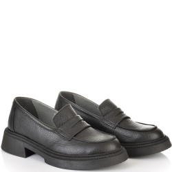 ДАМСКИ ЕЛЕГАНТНИ ОБУВКИ ЕСТЕСТВЕНА КОЖА-318-ЧЕРНИ