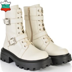 ДАМСКИ БОТИ ОТ ЕСТЕСТВЕНА КОЖА НА ОЛЕКОТЕНО ХОДИЛО-SANTORINI 03-БЕЖОВИ