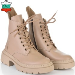 ДАМСКИ БОТИ ОТ ЕСТЕСТВЕНА КОЖА-315-БЕЖОВИ