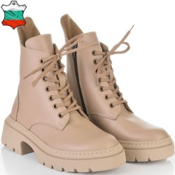 ДАМСКИ БОТИ ОТ ЕСТЕСТВЕНА КОЖА-315-БЕЖОВИ