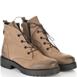 КЛАРКОВЕ ОТ ЕСТЕСТВЕН НАБУК С КАУЧУКОВО ХОДИЛО-D4082-ТАУПЕ