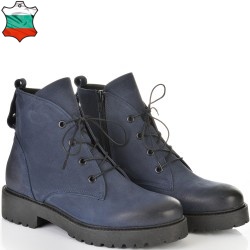 КЛАРКОВЕ ОТ ЕСТЕСТВЕН НАБУК С КАУЧУКОВО ХОДИЛО-D4082-ТЪМНО СИНИ