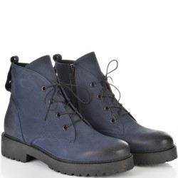 КЛАРКОВЕ ОТ ЕСТЕСТВЕН НАБУК С КАУЧУКОВО ХОДИЛО-D4082-ТЪМНО СИНИ