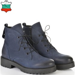 КЛАРКОВЕ ОТ ЕСТЕСТВЕН НАБУК С КАУЧУКОВО ХОДИЛО-D4082-ТЪМНО СИНИ