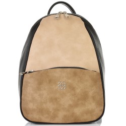 БЪЛГАРСКА ДАМСКА РАНИЦА-S1323-ЧЕРНО/БЕЖОВО