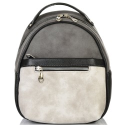 БЪЛГАРСКА ДАМСКА РАНИЦА-S1334-ЧЕРНО/СИВО