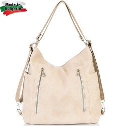 БЪЛГАРСКА ДАМСКА ЧАНТА/РАНИЦА-S1317-БЕЖОВА
