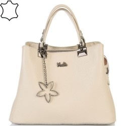 ДАМСКА ЧАНТА ОТ ЕСТЕСТВЕНА КОЖА-3820-БЕЖОВА