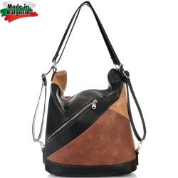 БЪЛГАРСКА ДАМСКА ЧАНТА/РАНИЦА-S1351-ЧЕРНО/КАФЯВО БЪЛГАРСКА ДАМСКА ЧАНТА/РАНИЦА-S1351-ЧЕРНО/КАФЯВО