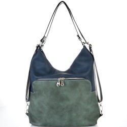 БЪЛГАРСКА ДАМСКА ЧАНТА/РАНИЦА-S1327-ТЪМНО СИНЬО/ПЕТРОЛЕНО