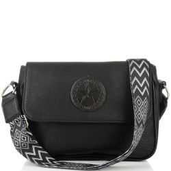 ДАМСКА ЧАНТА ПРЕЗ РАМО-S1342-ЧЕРНА