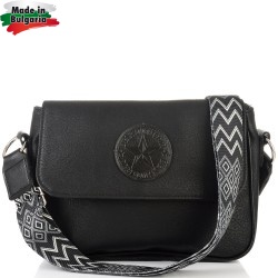 ДАМСКА ЧАНТА ПРЕЗ РАМО-S1342-ЧЕРНА