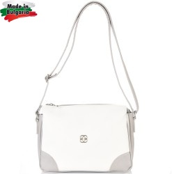 ДАМСКА ЧАНТА ПРЕЗ РАМО-S1325-БЯЛО/СИВО