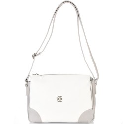 ДАМСКА ЧАНТА ПРЕЗ РАМО-S1325-БЯЛО/СИВО