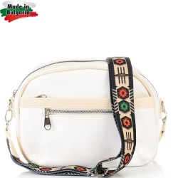 ДАМСКА ЧАНТА ПРЕЗ РАМО-S1345-БЯЛО/КРЕМ