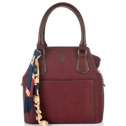 ДАМСКА ЕЛЕГАНТНА ЧАНТА С ШАЛ-095-БОРДО