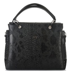 ДАМСКА ЕЛЕГАНТНА ЧАНТА-103-ЕФЕКТНА-ЧЕРНА