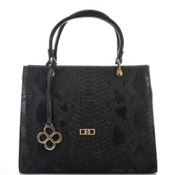 ДАМСКА ЕЛЕГАНТНА ЧАНТА-905-ЕФЕКТНА-ЧЕРНА