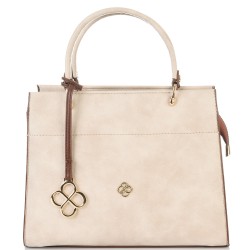 ДАМСКА ЕЛЕГАНТНА ЧАНТА-905-БЕЖОВО/ТАБА