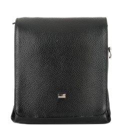 МЪЖКА ЧАНТА ОТ ЕСТЕСТВЕНА КОЖА-D1321-ШЕГРЕН-ЧЕРНА