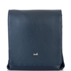 МЪЖКА ЧАНТА ОТ ЕСТЕСТВЕНА КОЖА-D1321-ШЕГРЕН-ТЪМНО СИНЯ