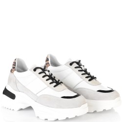 ДАМСКИ КЕЦОВЕ ОТ ЕСТЕСТВЕНА КОЖА-D6065-БЕЛИ