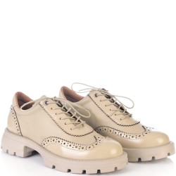 ДАМСКИ ОБУВКИ ОТ ЕСТЕСТВЕНА КОЖА И ЛАК-D6060-БЕЖОВИ