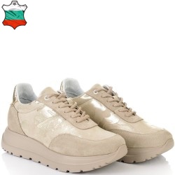 ДАМСКИ КЕЦОВЕ ОТ ЕСТЕСТВЕНА КОЖА-D6067-БЕЖОВИ