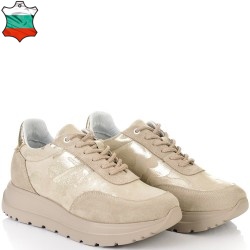 ДАМСКИ КЕЦОВЕ ОТ ЕСТЕСТВЕНА КОЖА-D6067-БЕЖОВИ