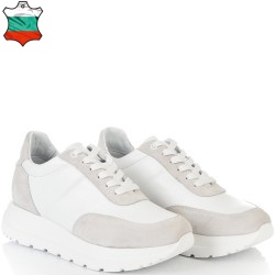 ДАМСКИ КЕЦОВЕ ОТ ЕСТЕСТВЕНА КОЖА-D6067-БЕЛИ