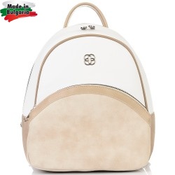 БЪЛГАРСКА ДАМСКА РАНИЦА-S1316-БЕЖОВО/БЯЛО