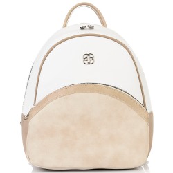 БЪЛГАРСКА ДАМСКА РАНИЦА-S1316-БЕЖОВО/БЯЛО