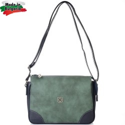 ДАМСКА ЧАНТА ПРЕЗ РАМО-S1325-ПЕТРОЛЕНО СИНЬО/Т.СИНЯ
