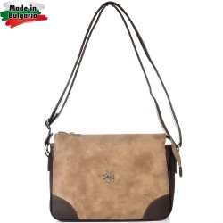 ДАМСКА ЧАНТА ПРЕЗ РАМО-S1325-БЕЖОВО/КАФЯВО